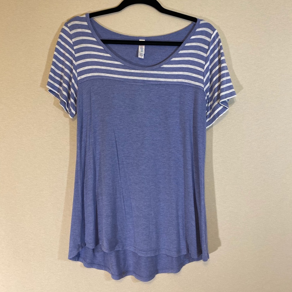 LuLaRoe Flowy Striped Accent Top